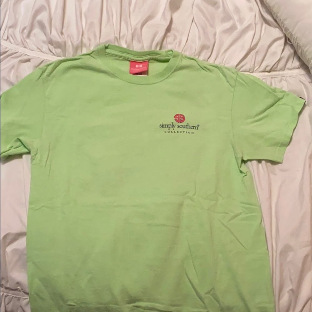 SIMPLY SOUTHERN collection light green Tee!